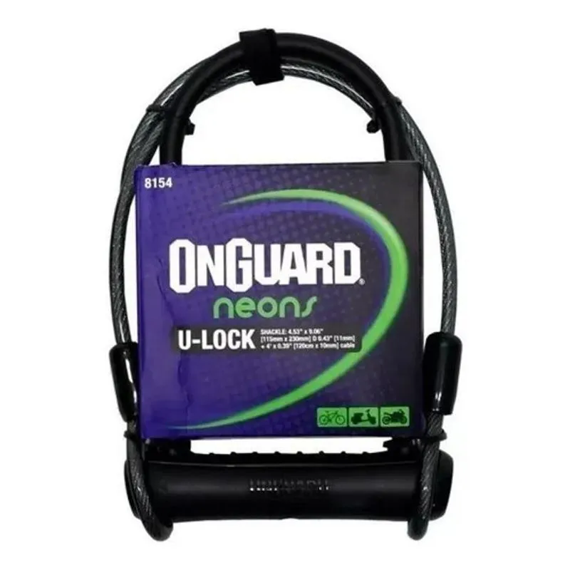 3x Cadeado Onguard U-lock Neon 8154