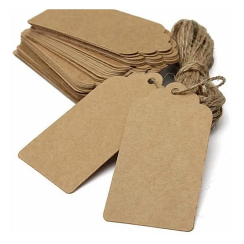 Tags Papel Kraft Lembrancinha Casamento Com Cordão 100 Un