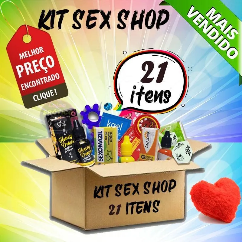 Kit Sex Shop Com 21 Produtos Eróticos