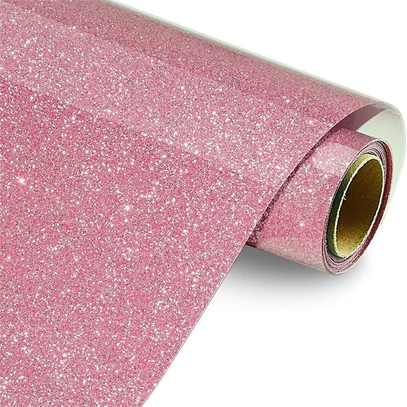 Vinil Adesivo Glitter Rosa Moveis Artesanato 45cmx2m