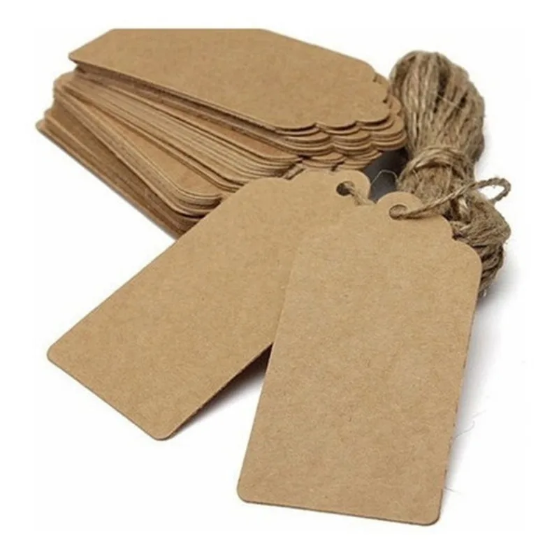 100 Tags Kraft Lisas