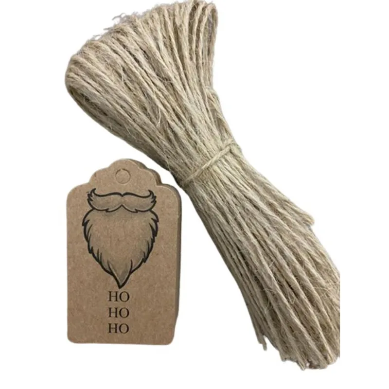 100 Tags Kraft Natal Com Cordão De Sisal Incluso Modelo 5