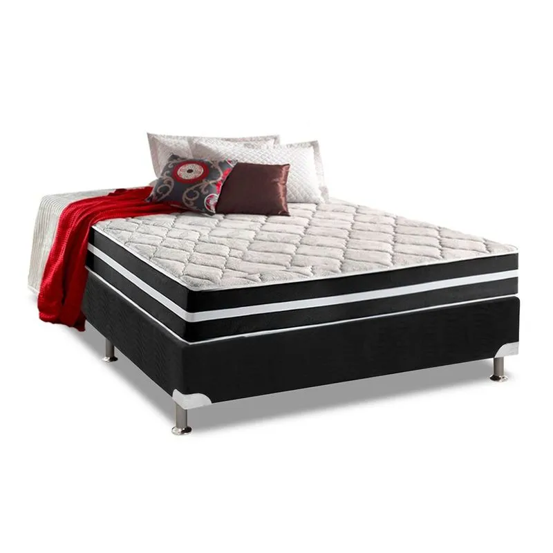 Cama Box+Colchão Anjos Superlastic Classic Queen 158x198