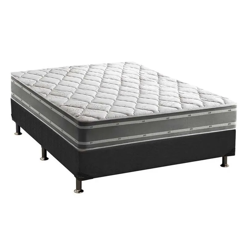 Colchão Anjos Espuma Ortopédic Supremo + Cama Box Casal 138
