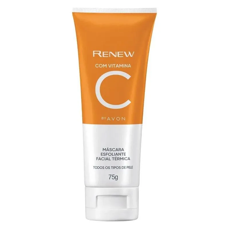 Avon Renew Vitamina C Máscara Esfoliante Facial Térmica 75g