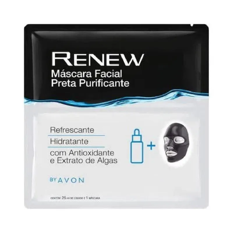 Avon Renew Máscara Facial Preta Purificante