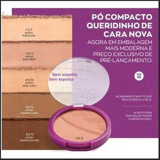 Pó Compacto Avon Color Trend Matte Real Á Prova D'Água - 412Q 7g