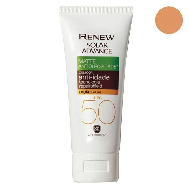 Avon - Renew Solar Advance Protetor Matte Com Cor Média 50g