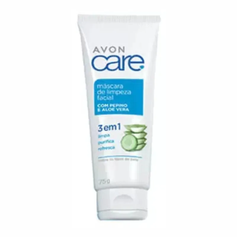*Máscara De Limpeza Facial Avon Care Pepino e Aloe Vera 75g