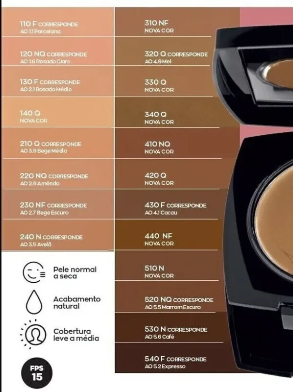 *Base Compacta 3 em 1 Avon REFIL Power Stay - 120NQ 9g