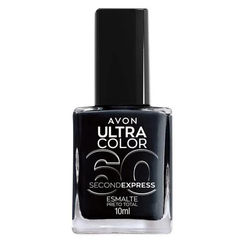 Avon - Ultra Color 60 Second Express Preto Total 10ml