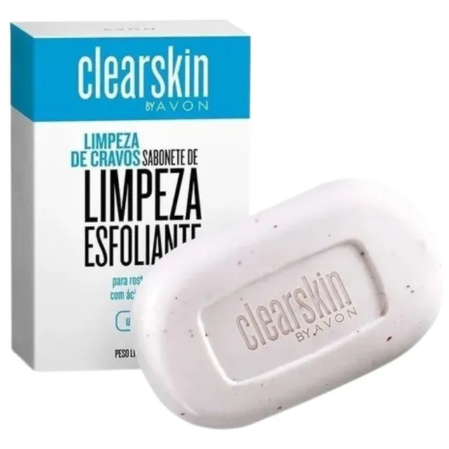 Sabonete em Barra Facial Avon Clearskin Limpeza de Cravos 70g