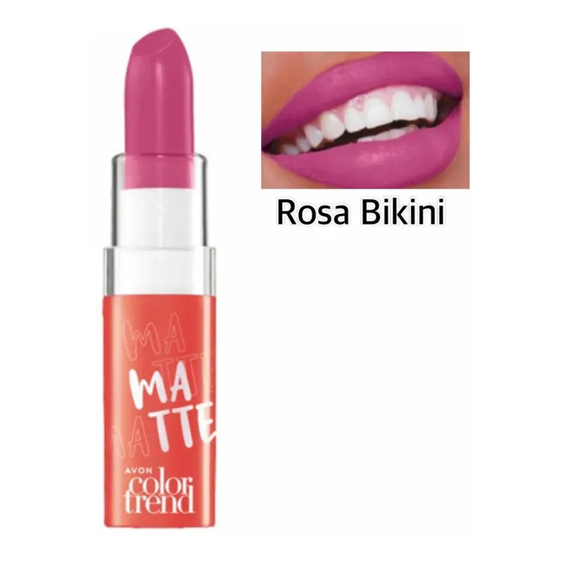 Batom Color Trend Kiss Matte Rosa Bikini Avon 3.6g