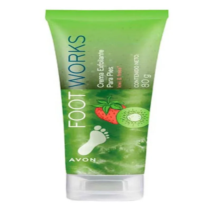 Avon Footworks Kiwi E Morango Creme Esfoliante Para Pés 80g