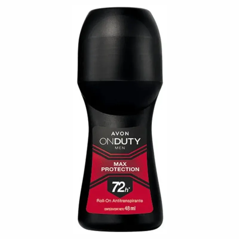 Desodorante Antitranspirante roll-on On Duty Max Protection Masculino 50ml Avon - lojaparaisodarepublica