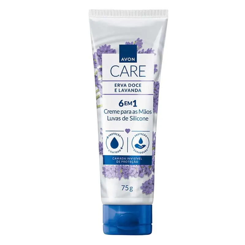 Avon care erva doce E lavanda luvas silicone creme maos 75g