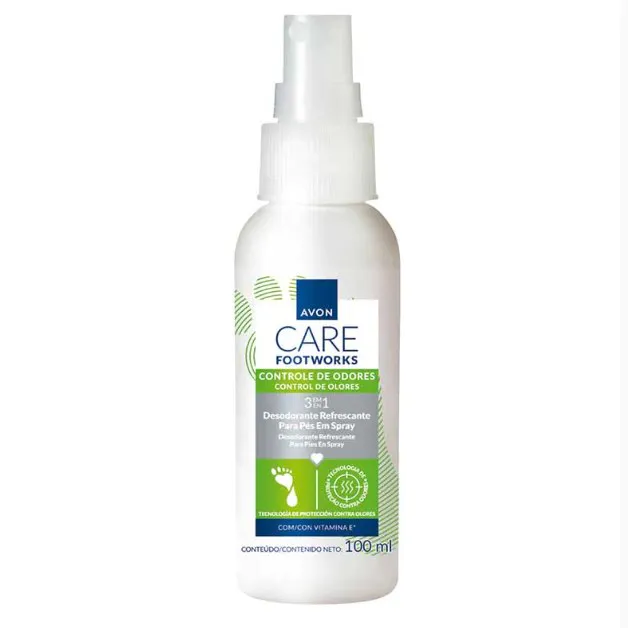 Desodorante Spray Refrescante Para os Pés Footworks Avon 100ml