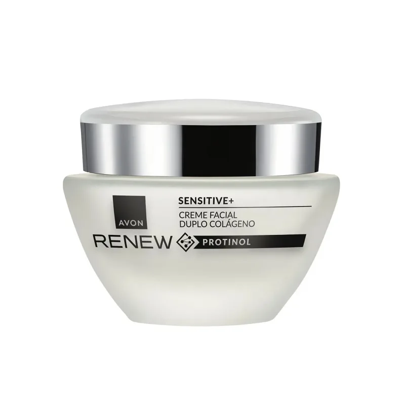*Creme Hidratante Facial Avon Renew Sensitive + Duplo Colágeno 50g