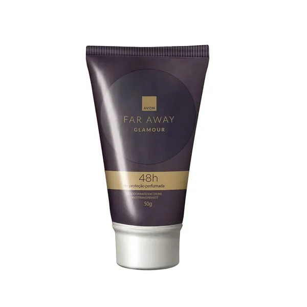 Desodororante em Creme Far Away Glamour 50g - Avon - Glow Cosméticos