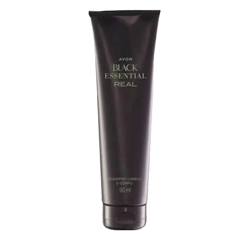 Shampoo Cabelo e Corpo Avon Black Essential Real 90ml