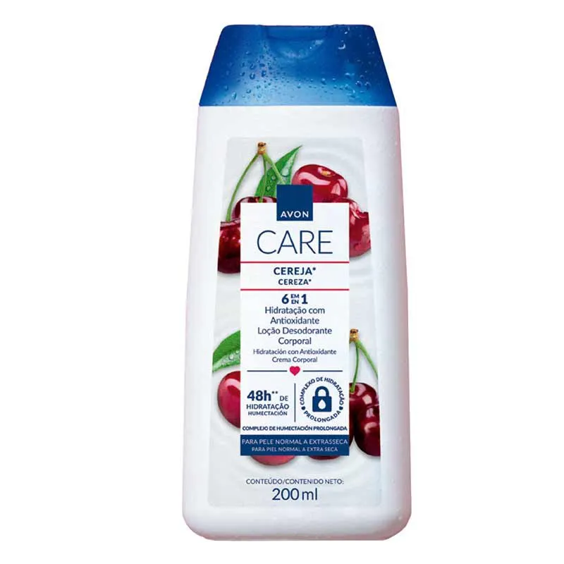 *Loção Hidratante Corporal Avon Care - Cereja 200ml