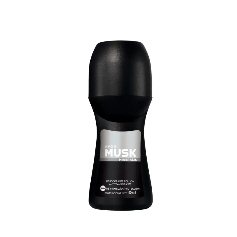 Desodorante Roll-On Masculino Musk Mineralis Avon 48ml