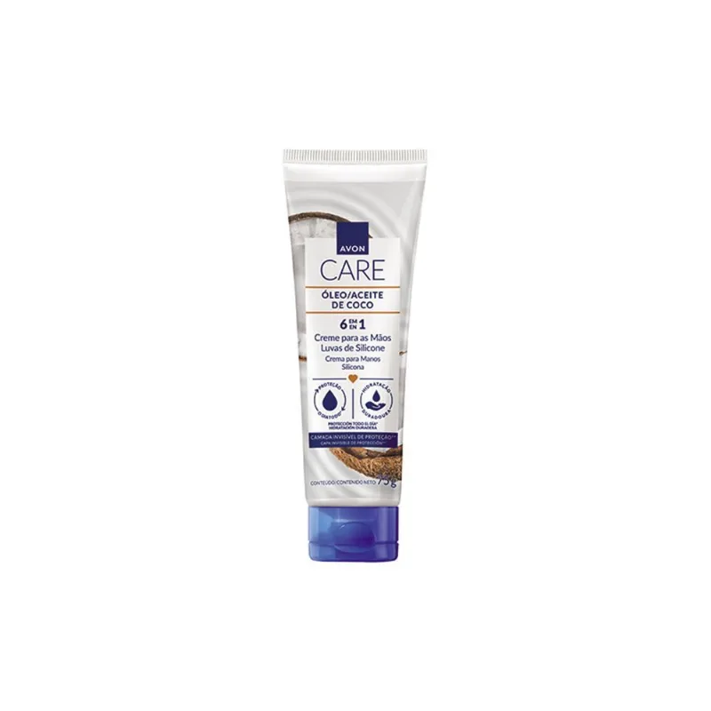 Avon Luvas De Silicone Óleo De Coco Mãos - 75g