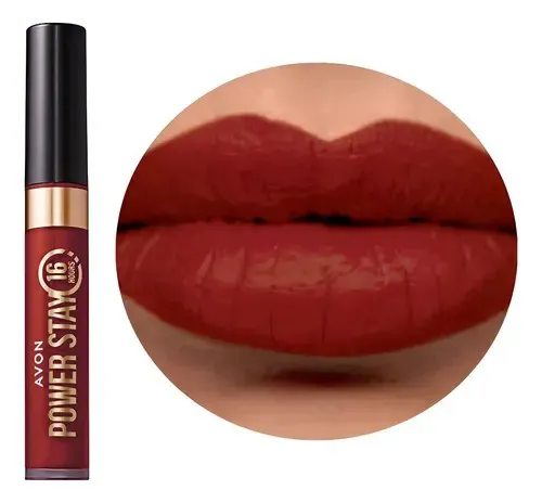 Batom Líquido Matte Power Stay Vermelho Canela Avon 6ml