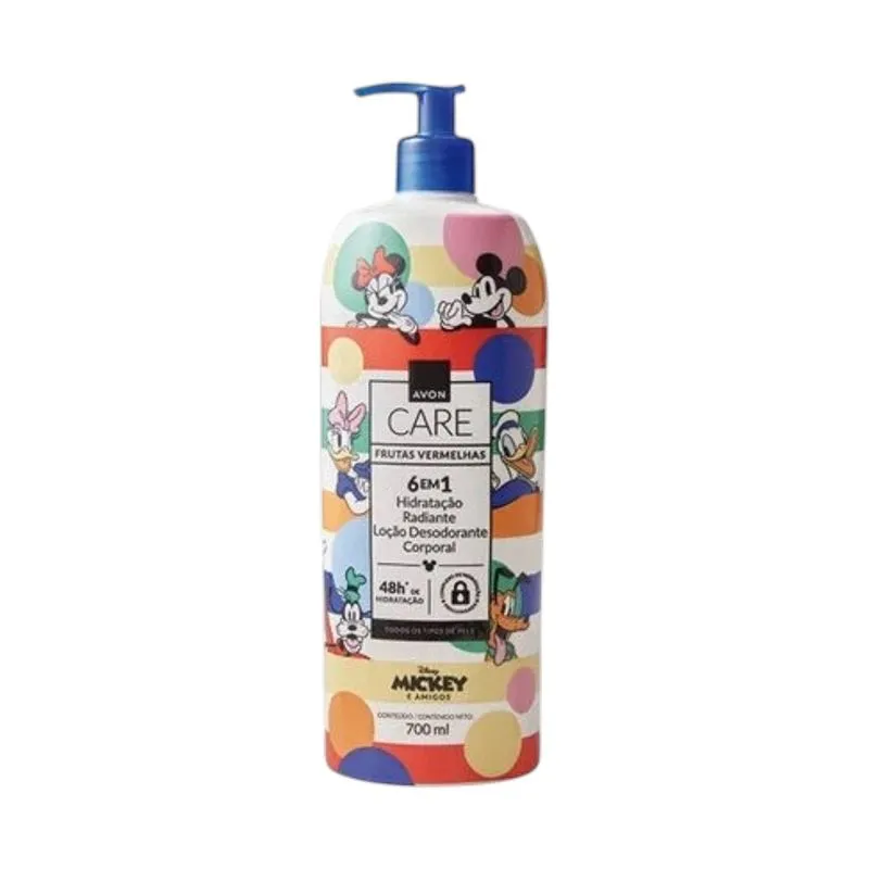 Loção Hidratante Avoncare Frutas Vermelhas 6em1 Mickey 700ml