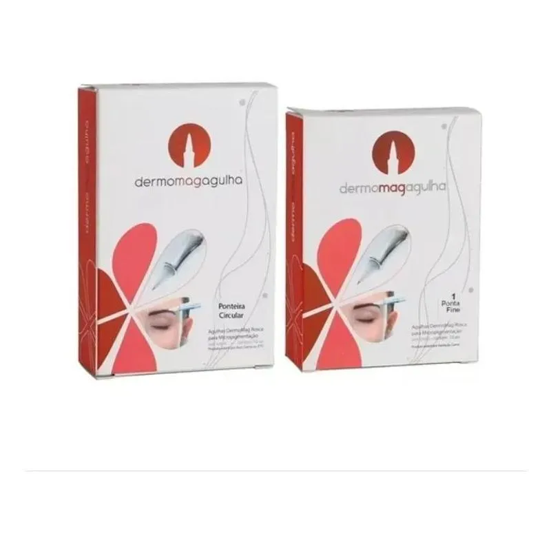 Kit Agulha Dermomag 1 Ponta Xlt + Ponteira Fine (cx C/10