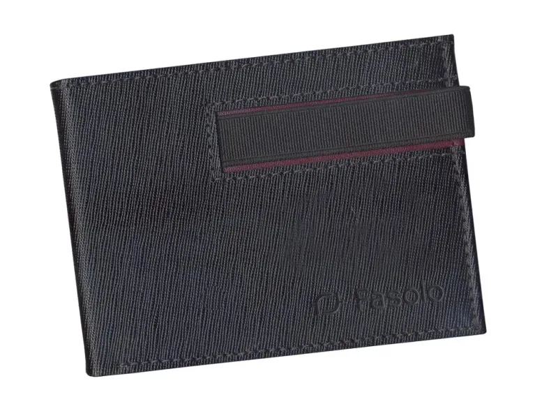 CARTEIRA MASCULINA COURO FASOLO ELÁSTICO K338 PRETA Cor:Preto;Tamanho:Único;Gênero:Homem