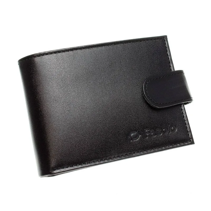 Carteira Masculina em Couro Fasolo H011143 Preto - U
