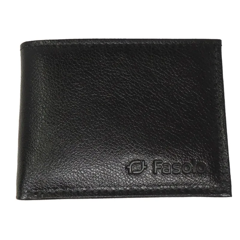 CARTEIRA MASCULINA COURO PEQUENA FASOLO H007 PRETA Cor:Preto;Tamanho:Único;Gênero:Homem