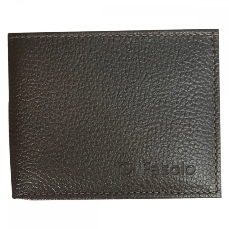 CARTEIRA MASCULINA COURO PEQUENA FASOLO H007 MARROM Cor:Marrom;Tamanho:Único;Gênero:Homem