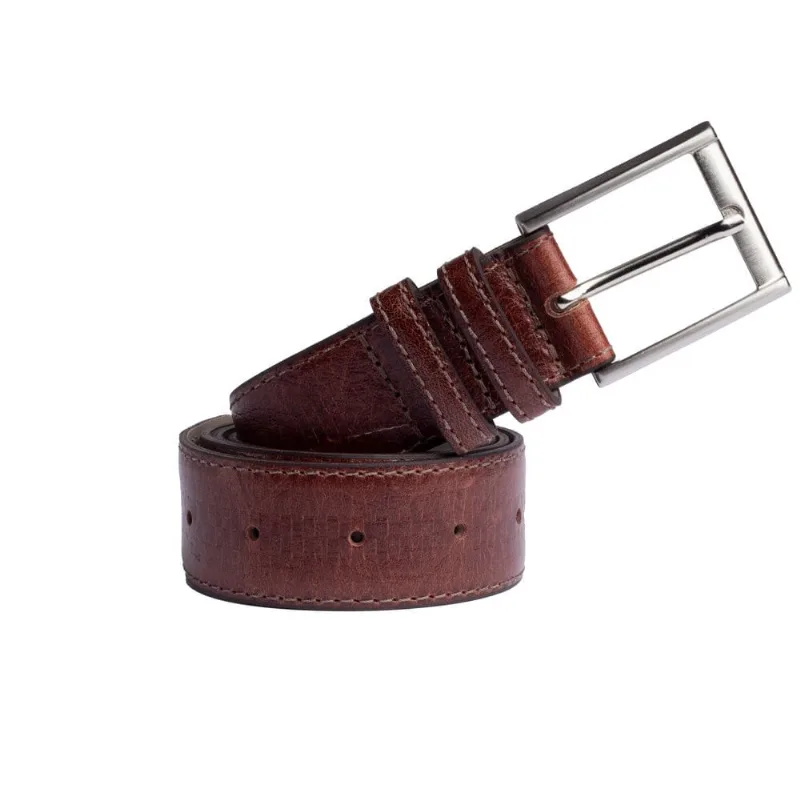 Cinto Masculino de Couro Fasolo Trisse G029019 Marrom - 95