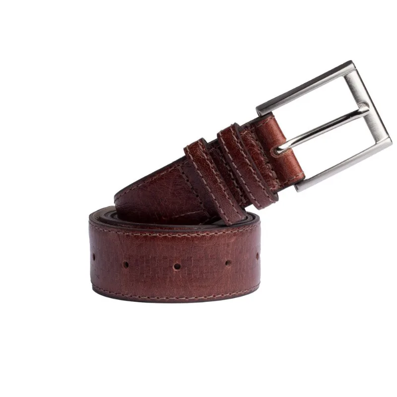 Cinto Masculino de Couro Fasolo Trisse G029019 Marrom - 90