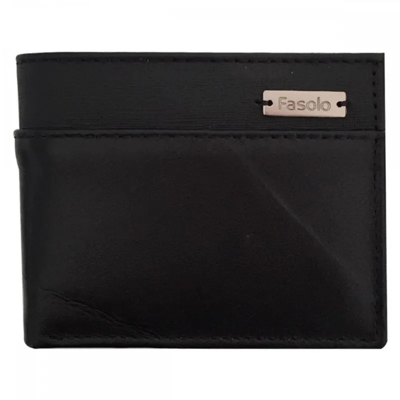 CARTEIRA MASCULINA COURO PEQUENA FASOLO K603 PRETA Cor:Preto;Tamanho:Único;Gênero:Homem