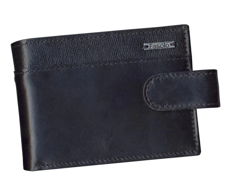 CARTEIRA MASCULINA FASOLO COURO PORTA CHEQUES K601 PRETA Cor:Preto;Tamanho:Único;Genero:Homem