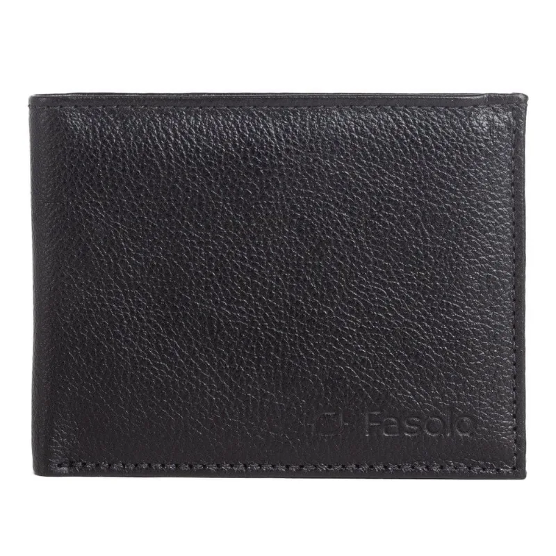 Carteira Masculina Fasolo em Couro Slim CNH Preto -U