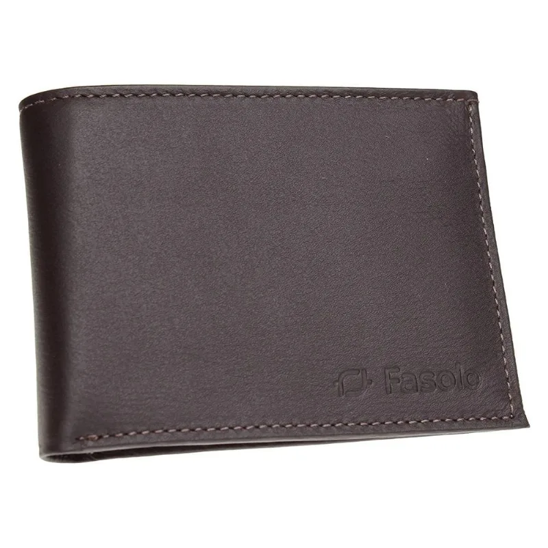 Carteira Masculina Couro Fasolo Tradicional H062-033 Média Marrom