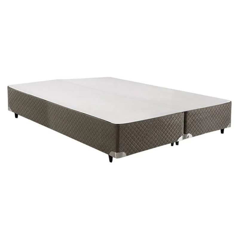 Cama Box Base King -193x203x28 (2 uni 96X203) Velvet Gray (King -193x203x28 (2 uni 96X203)) - Herval