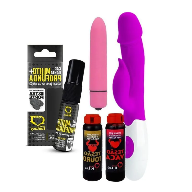 Kit Vibrador Estimulador + Afrodisíacos + Dessensibilizante