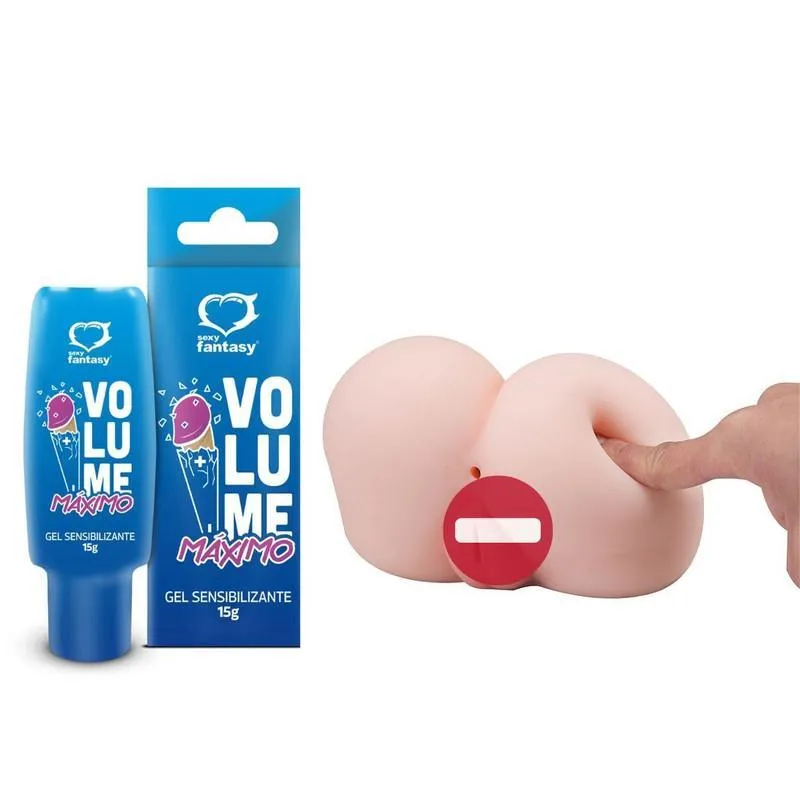 Kit Masturbador Masculino Cyberskin + Gel Sensibilizante 15g