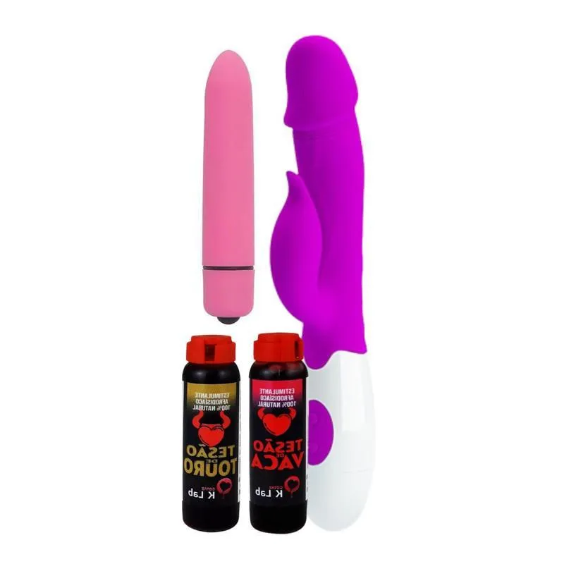 Kit Estimulador Feminino + Vibrador Clitoris + Afrodisíaco