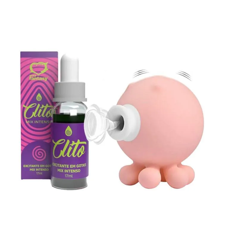 Kit Vibrador Octopi + Gel Excitante Mix Intenso 17ml