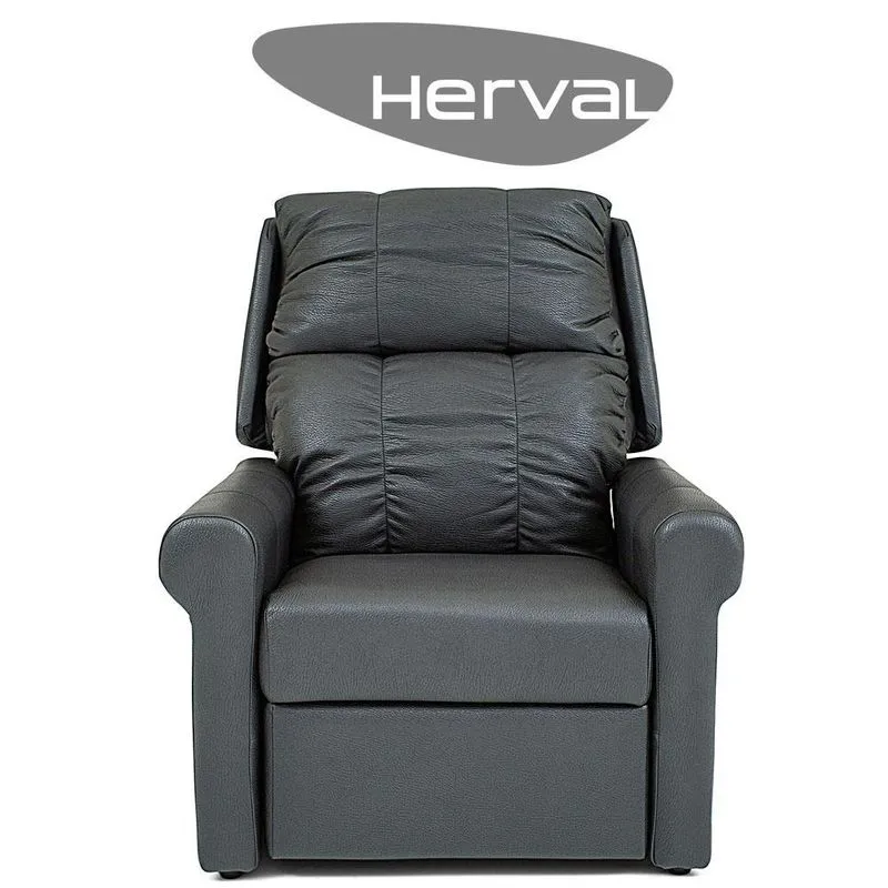Poltrona Reclinável Herval Turin Courino, Preto