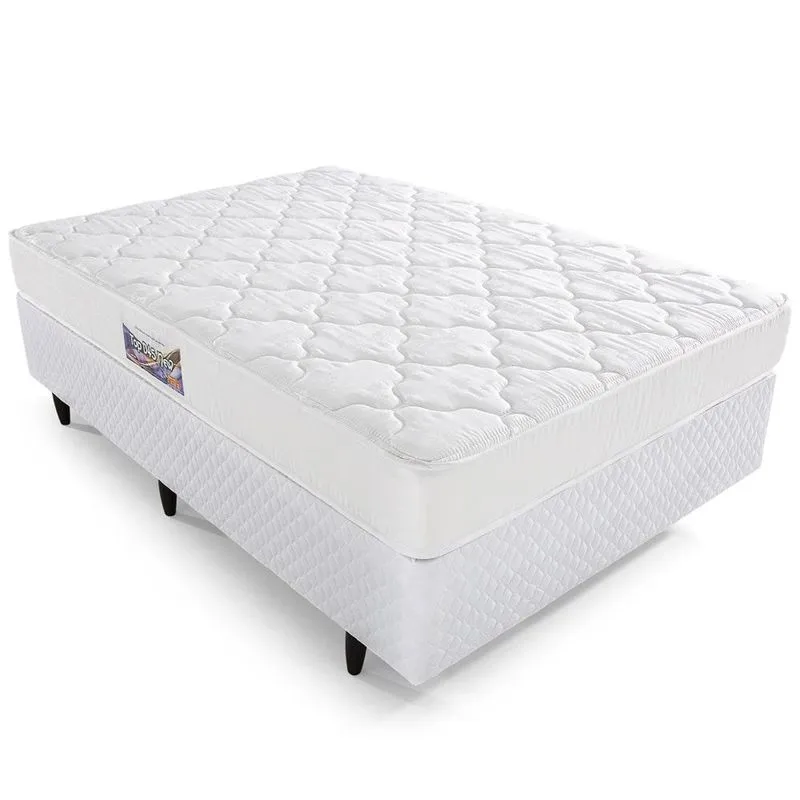 Cama Box Herval Casal Alto Suporte Top D45 New, 60x128x188 cm, Espuma D45