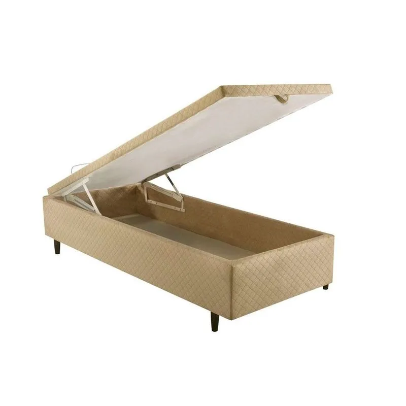 Cama Box Baú Herval Bege mh 1439 Solteiro - 88x188x46
