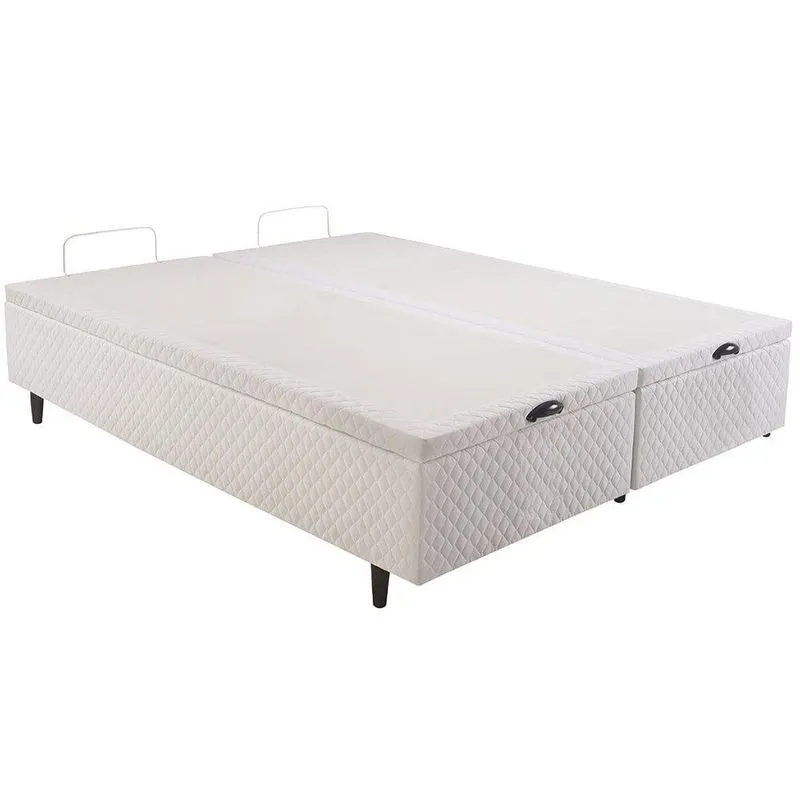 Base Cama Box Baú Queen Herval Montana, 46x158x198 Cm, Branco - 198036