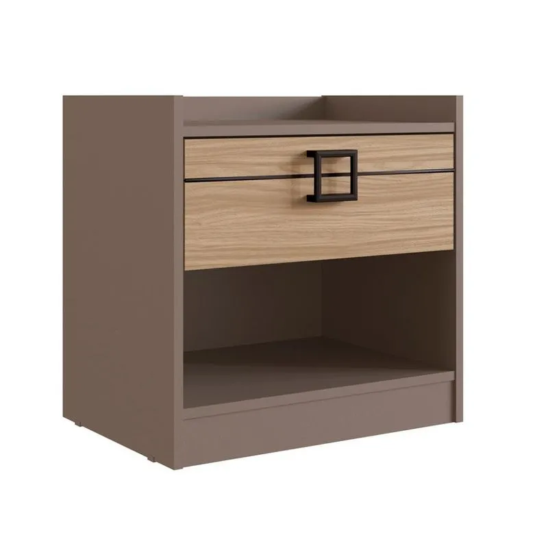 Mesa de Cabeceira Édez Olive, Cedro e Fendi